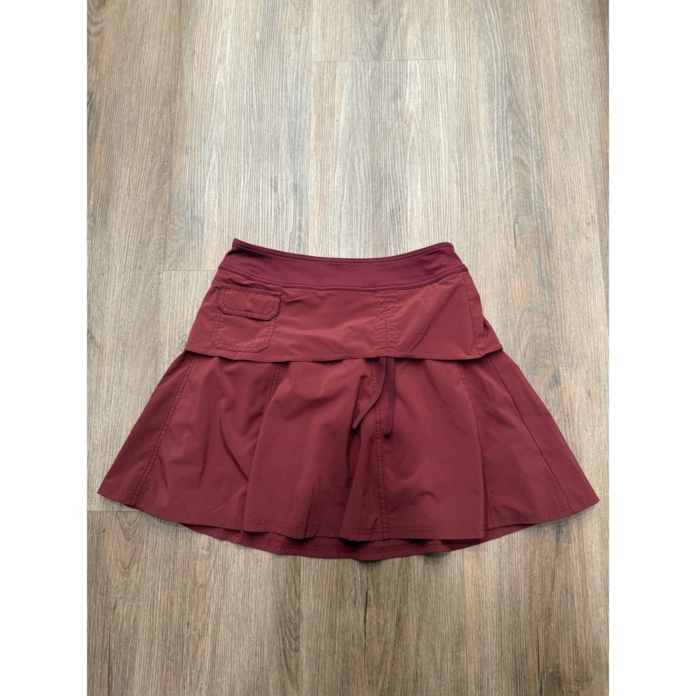 Athleta Burgundy Skirt Pleated Athletic Skort Tennis Golf Athleisure Size 2